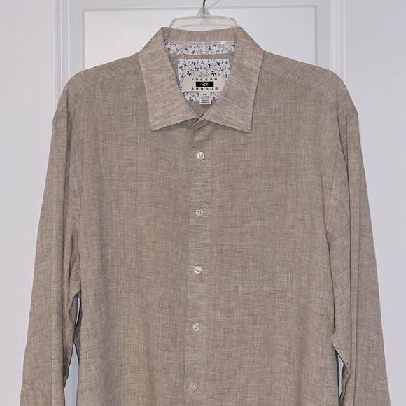 Men’s Joseph Abboud Linen Blend Button Down Shirt - Picture 2 of 8